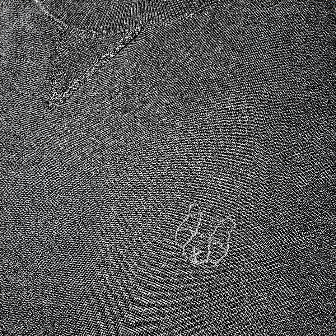 Oversized Fleece Lined Sweatshirt in Black