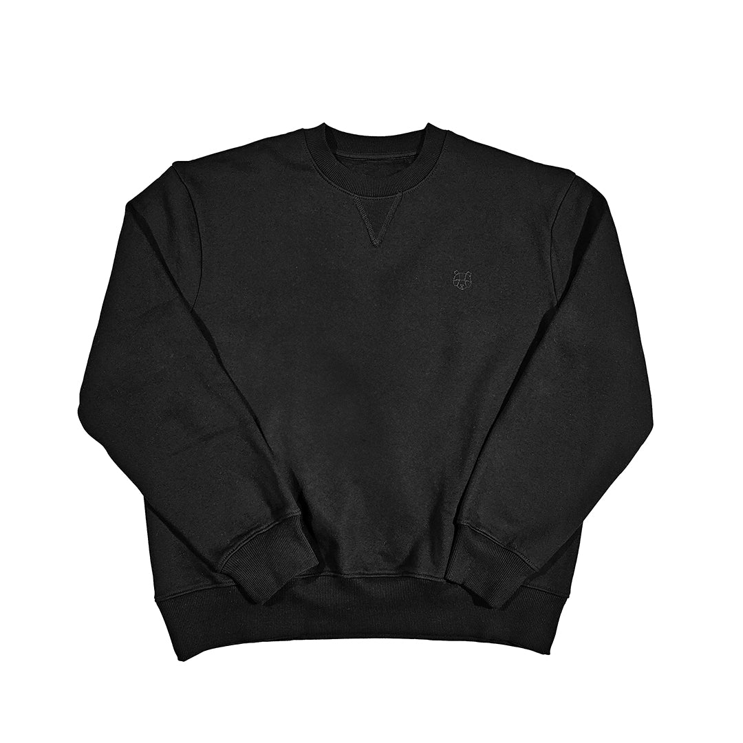 Oversized Fleece Lined Sweatshirt in Black