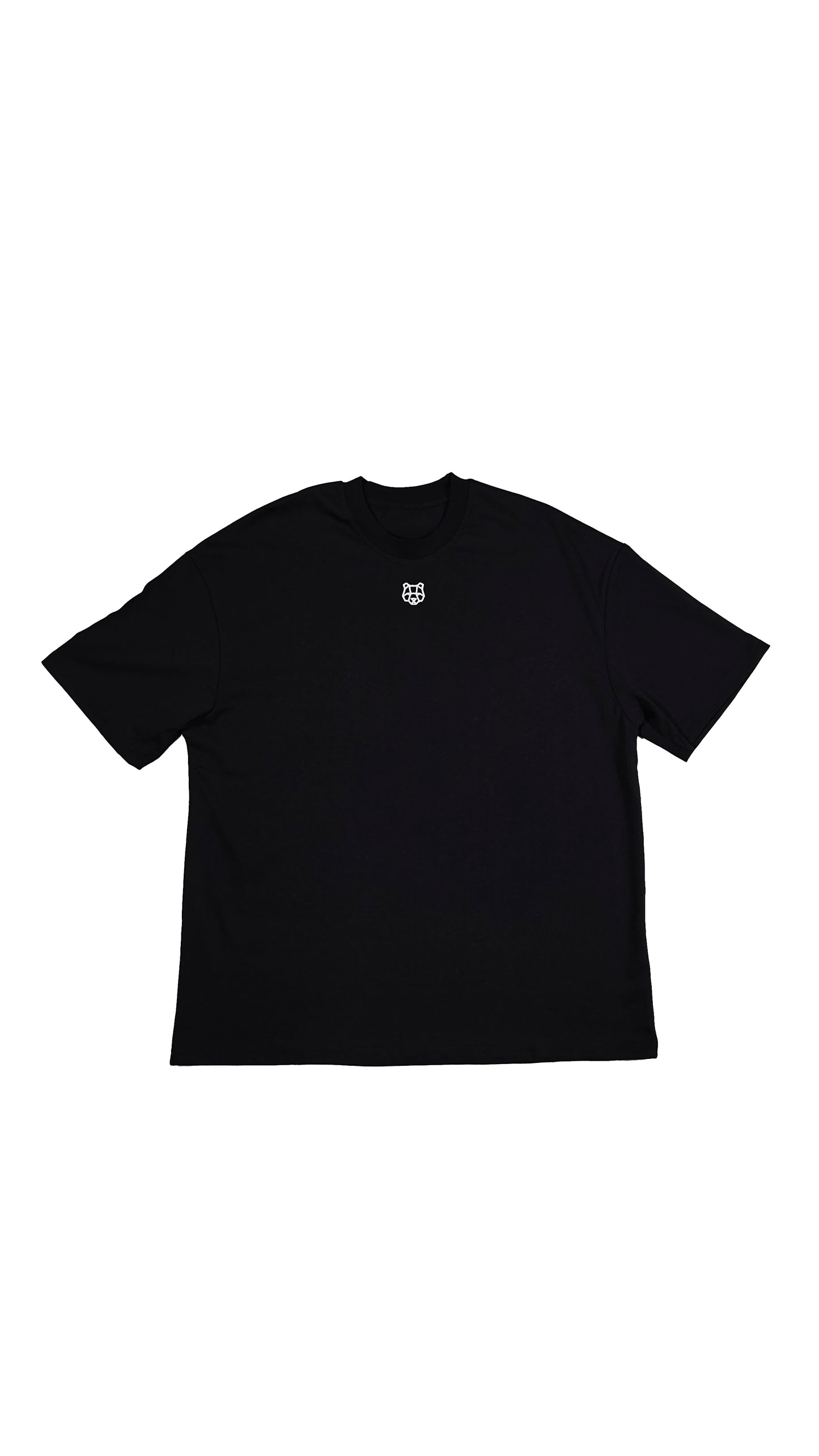 Oversized Wave Graphic T-Shirt in Black