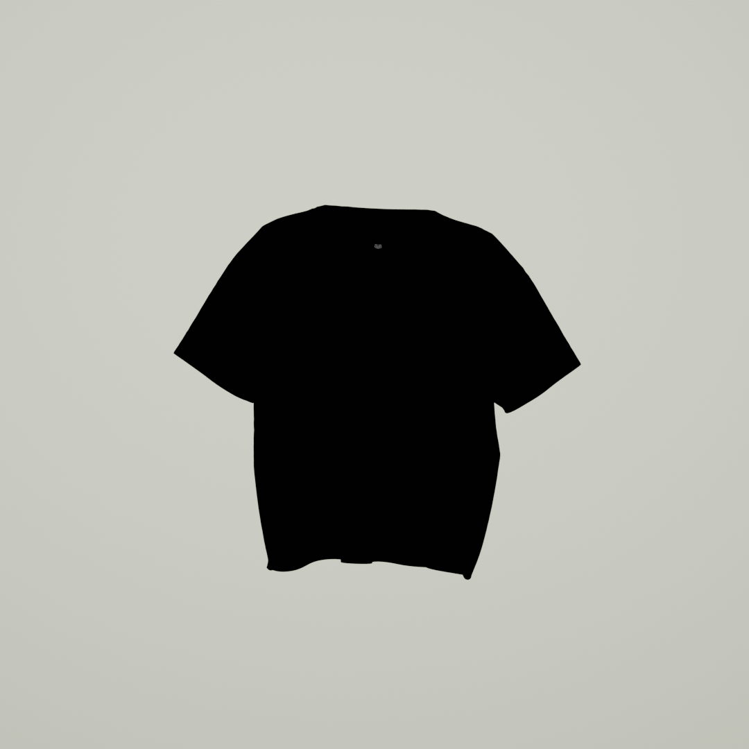 Oversized Wave Graphic T-Shirt in Black