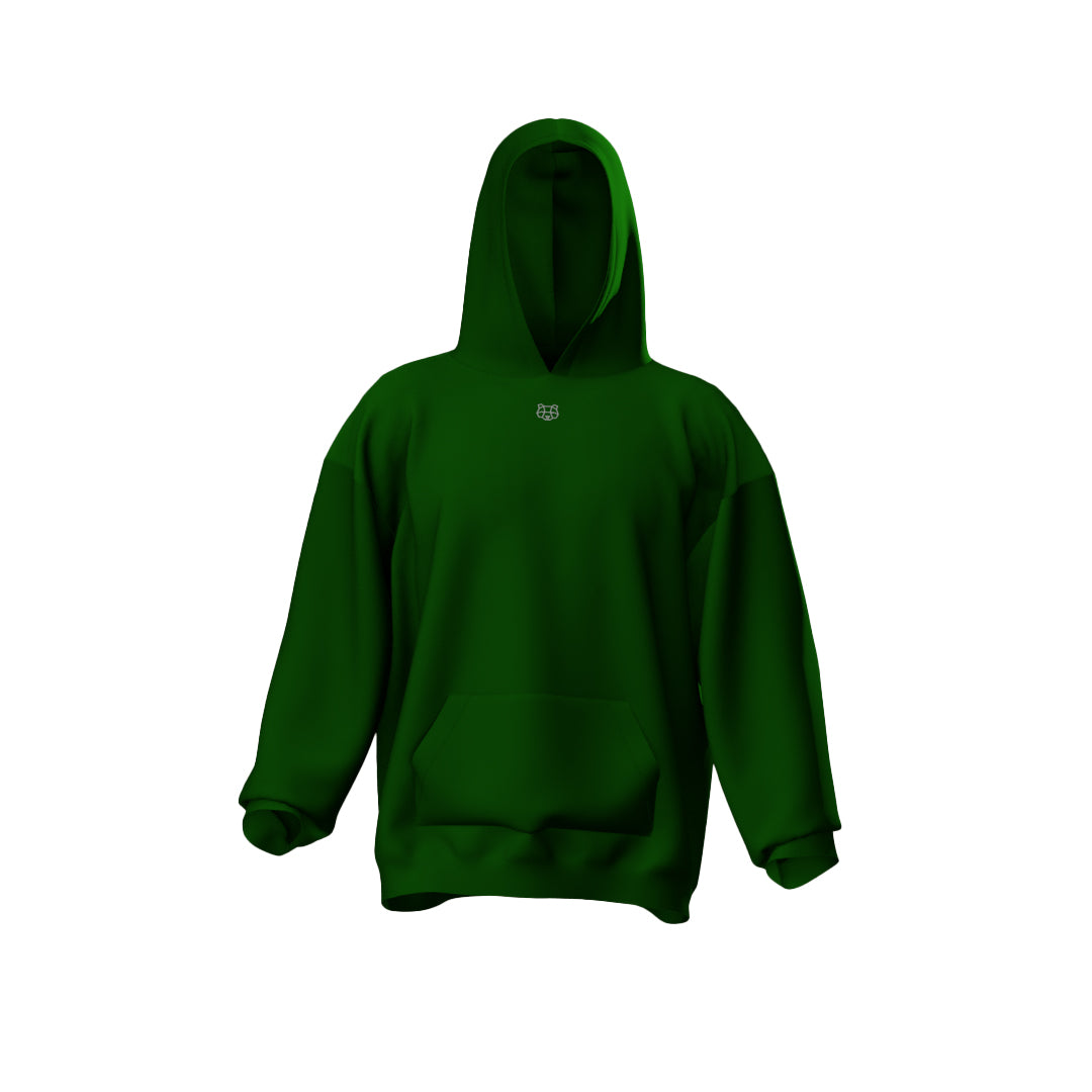 Oversized Fleece Lined Hoodie in Green