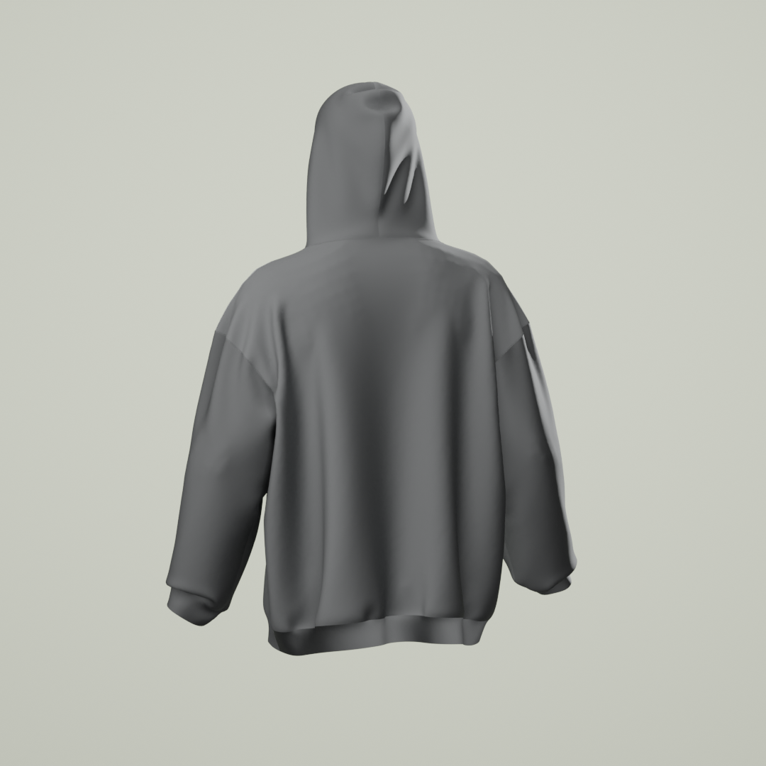 Oversized Fleece Lined Hoodie in Grey