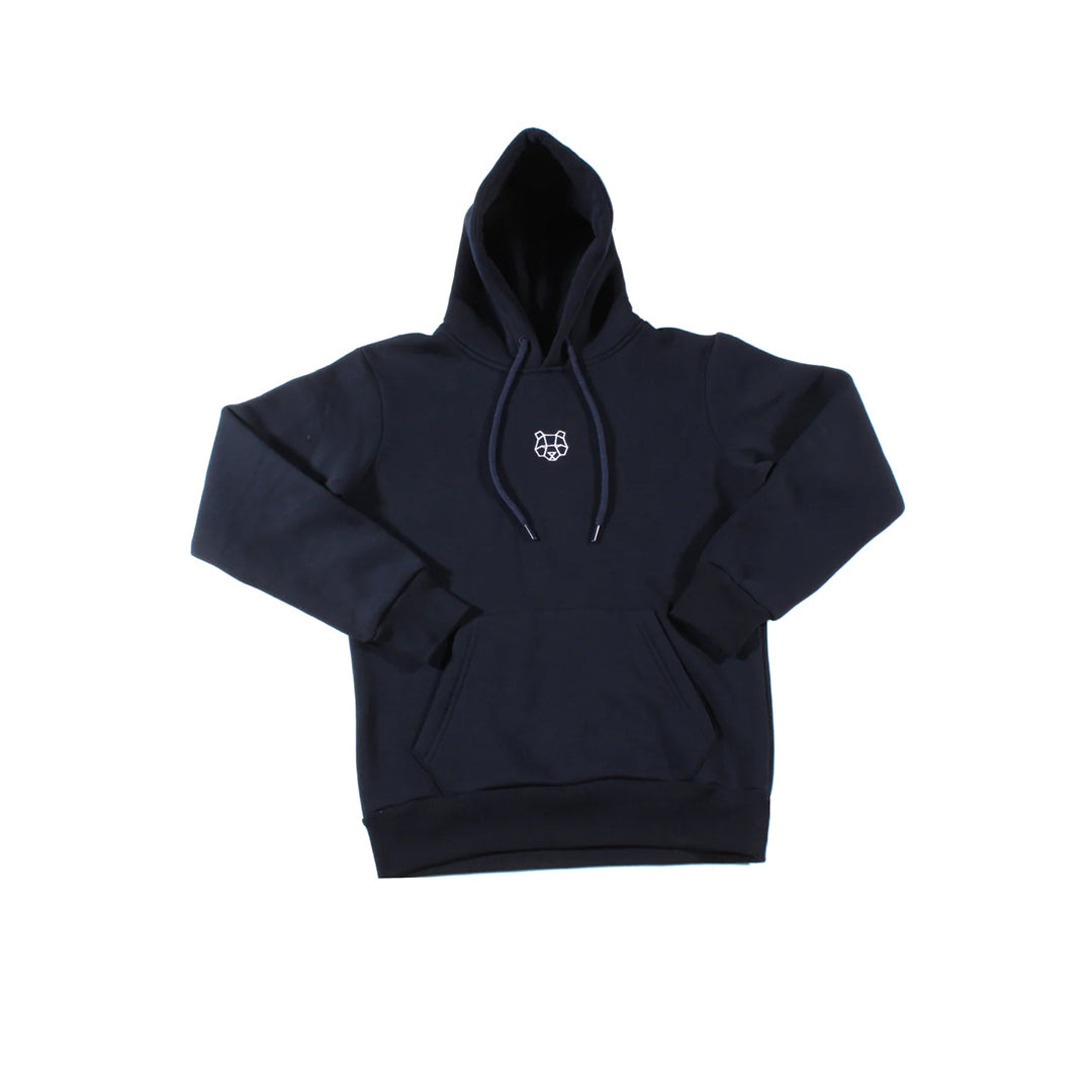 Fitted Fleece Lined Hoodie in Navy