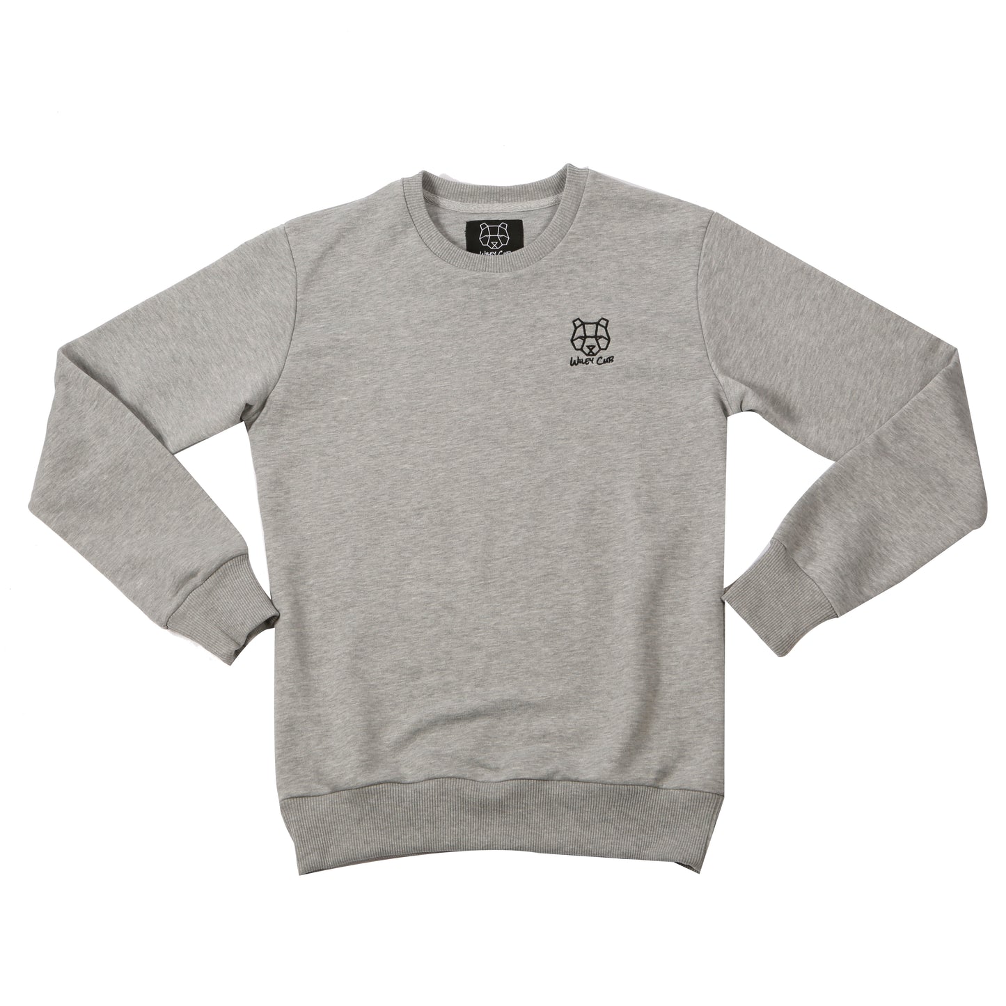 Kids grey sweatshirt fitted bear cub jumper