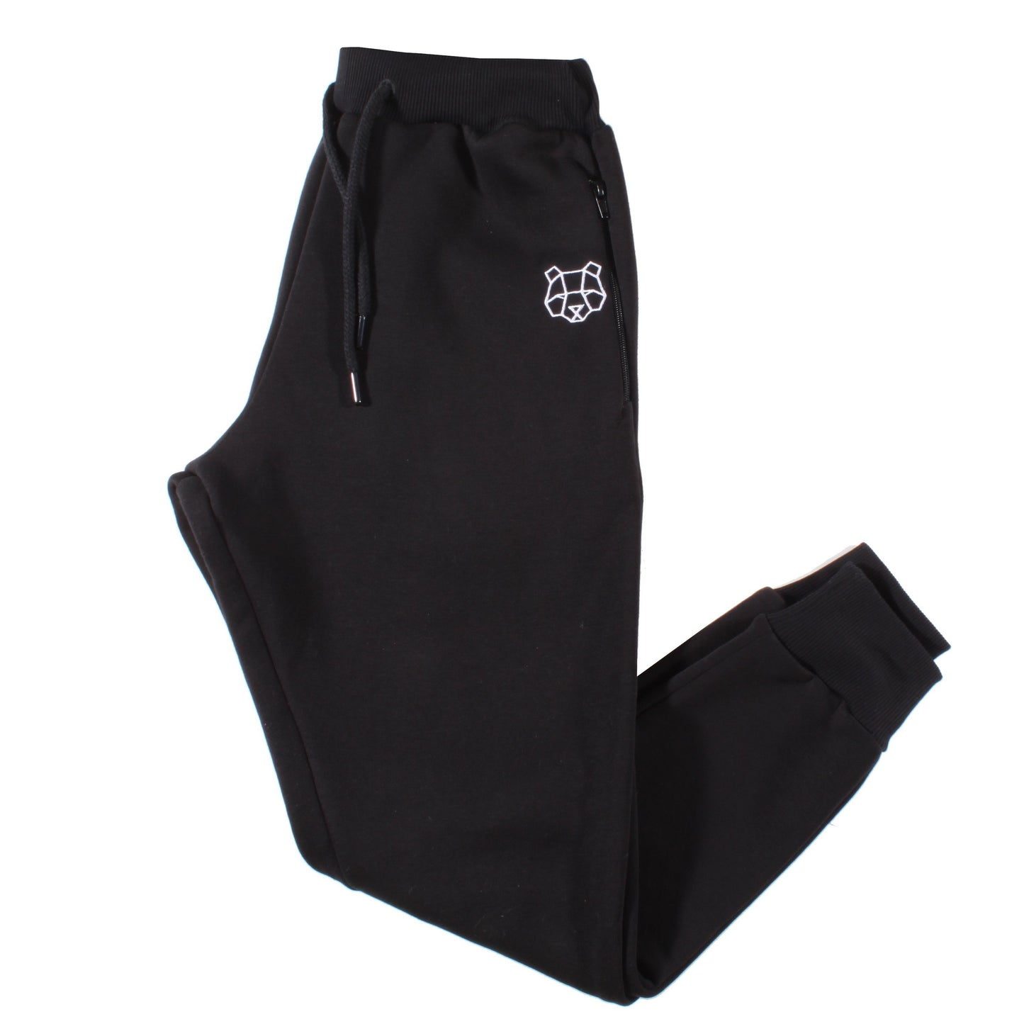 Storm Collection Fleece Lined Tracksuit Bottoms in Black
