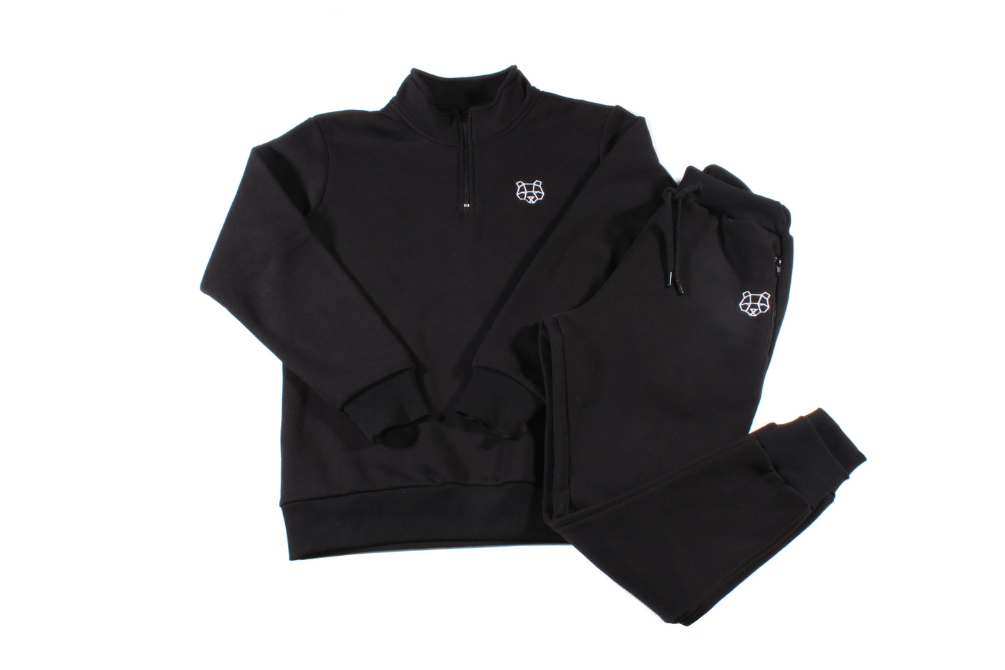 Storm Collection Fleece Lined Tracksuit Bottoms in Black